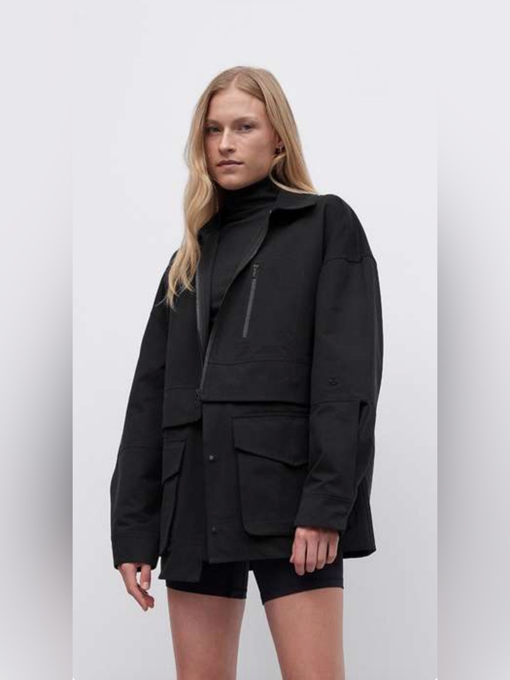 Lululemon Glyde 2-in-1 Adaptable Women’s Rain Wind Jacket Black Zip Up, Small